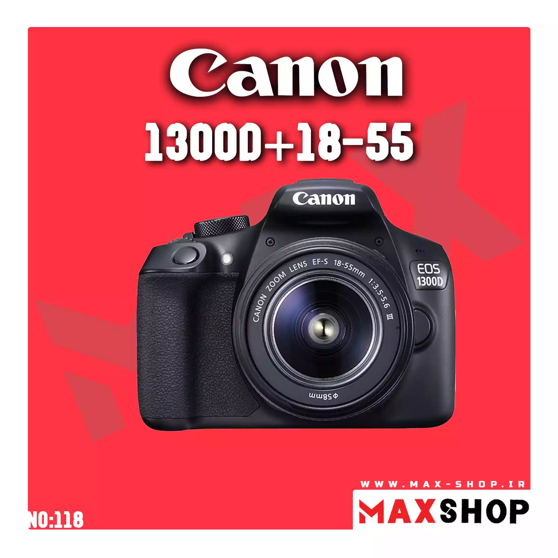دوربین  حرفه ای کانن |  Canon 1300D+18-55mm  دست دو