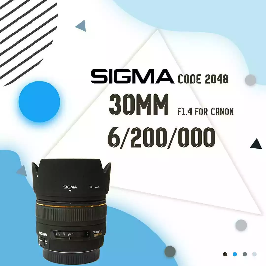 لنز sigma 30mm برای کانن دست دو