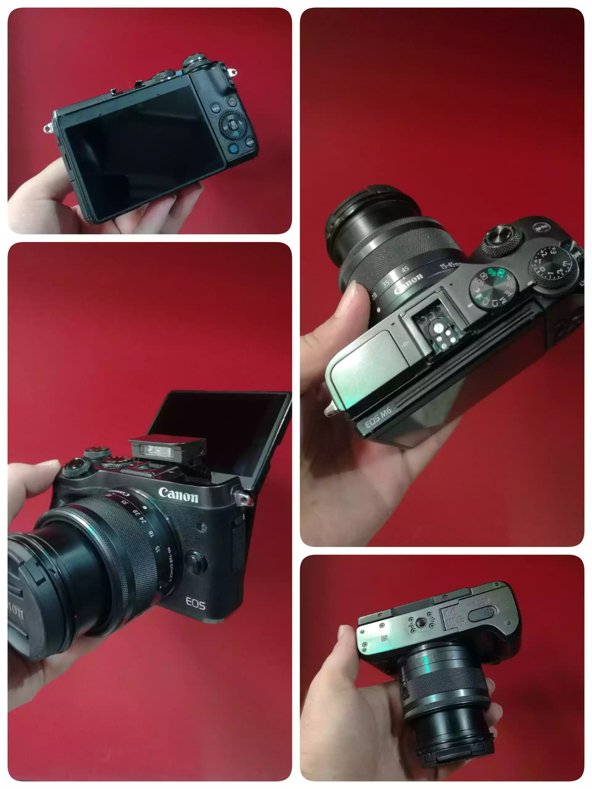 دوربین حرفه ای میرورلس canon eos m6 دست دو