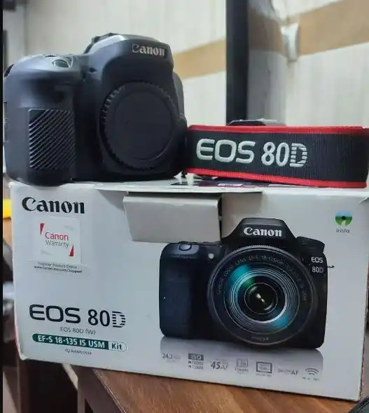 دوربین عکاسی و فیلمبرداری کانن 80d دست دو