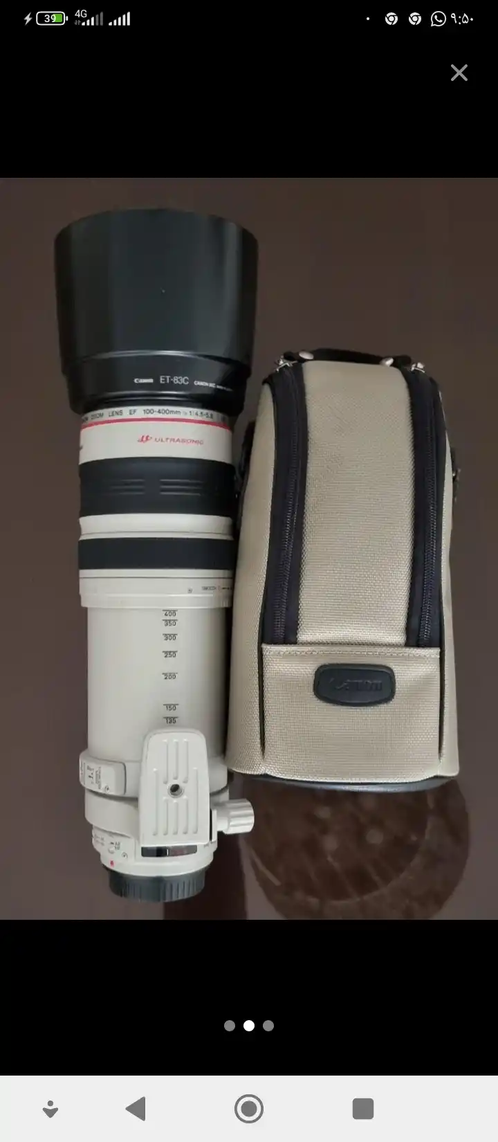 لنز کانن EF100-400mmF/4.5_5.6L Is ll usm دست دو