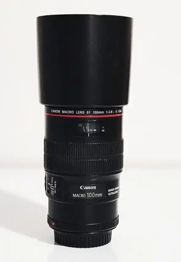 لنزکانن مدل EF 100mm f/2.8L Macro IS USM دست دو