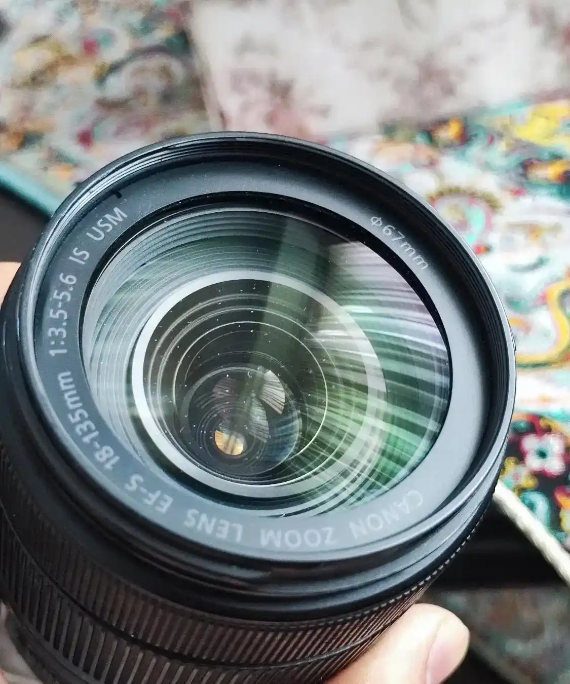 لنز کنون 18 135 efs دست دو