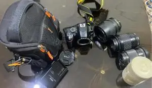 دوربین حرفه ای نیکون  Nikon D3200+18-55mm دست دوم