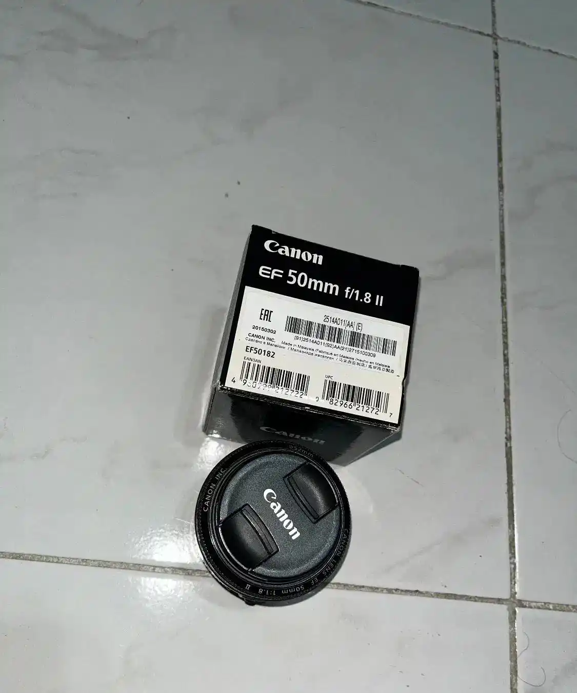 لنز 50mm canon f 1.8 II دست دو