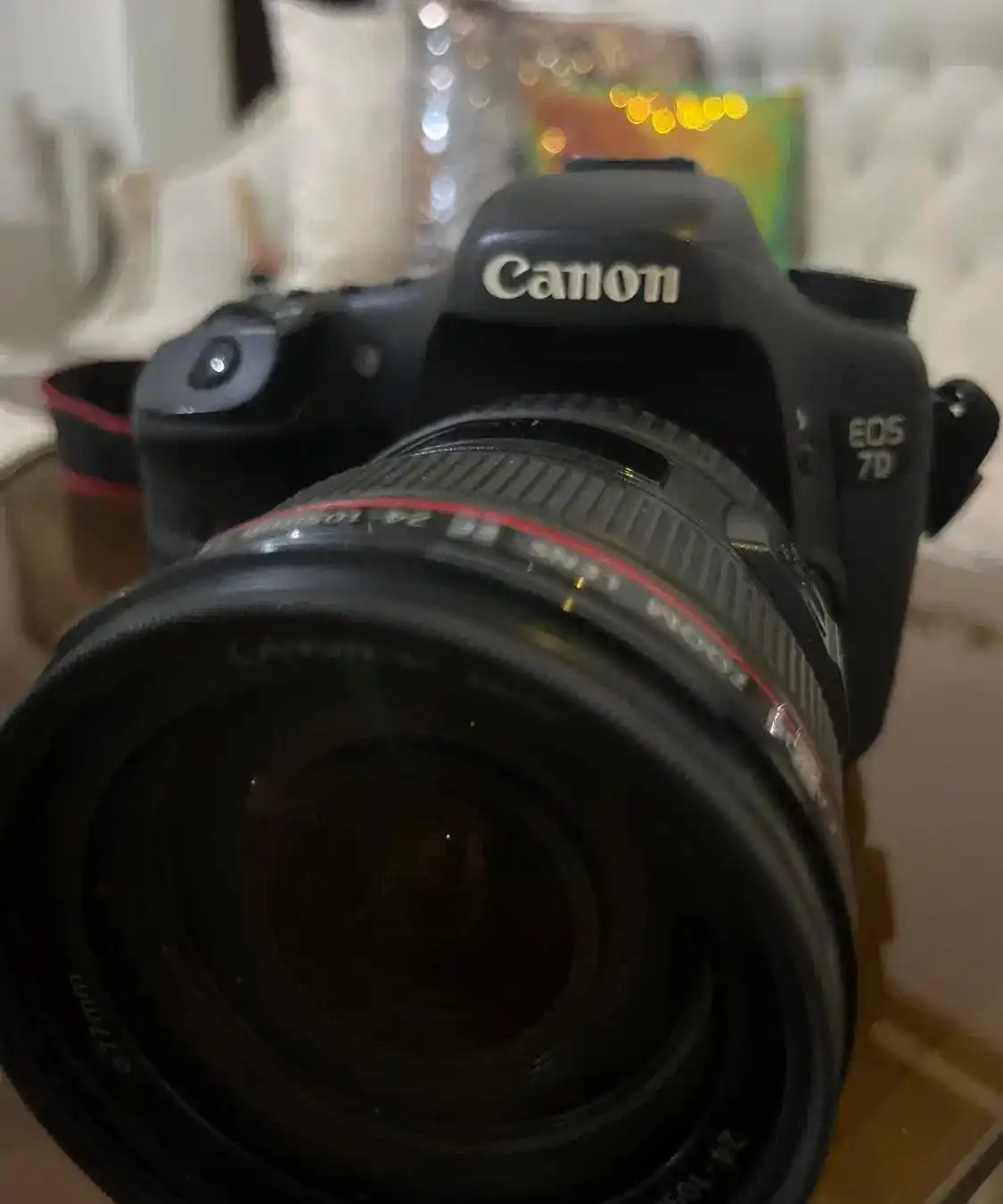 دوربین canon EoS7D با لنز105-24 دست دو