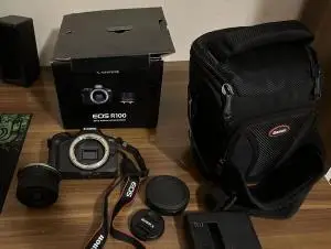 دوربین نو Canon R100(New2025)با کیت۴۵×۱۸وکیف دست دوم