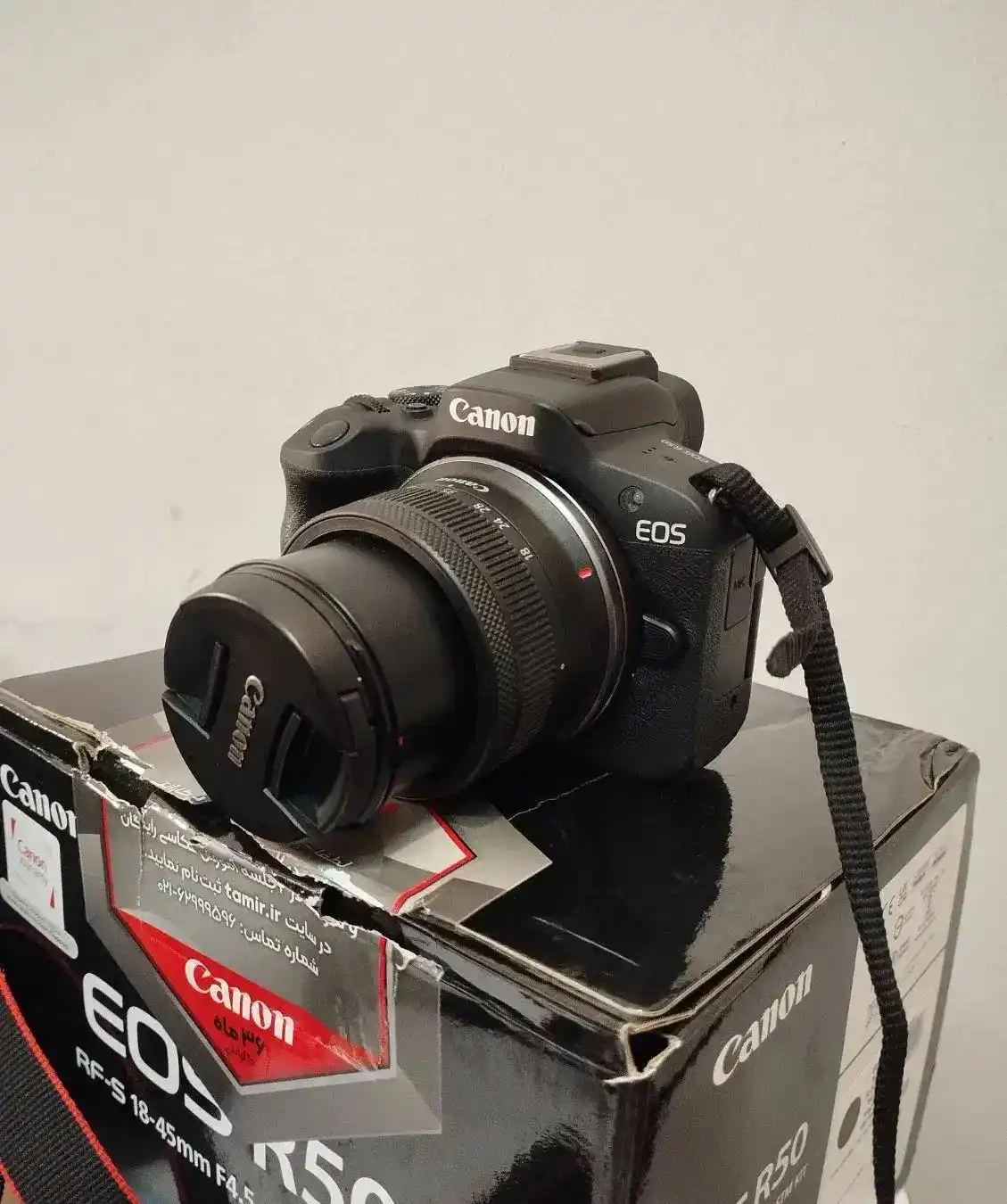 canon R50 18-45mm دوربین دست دو