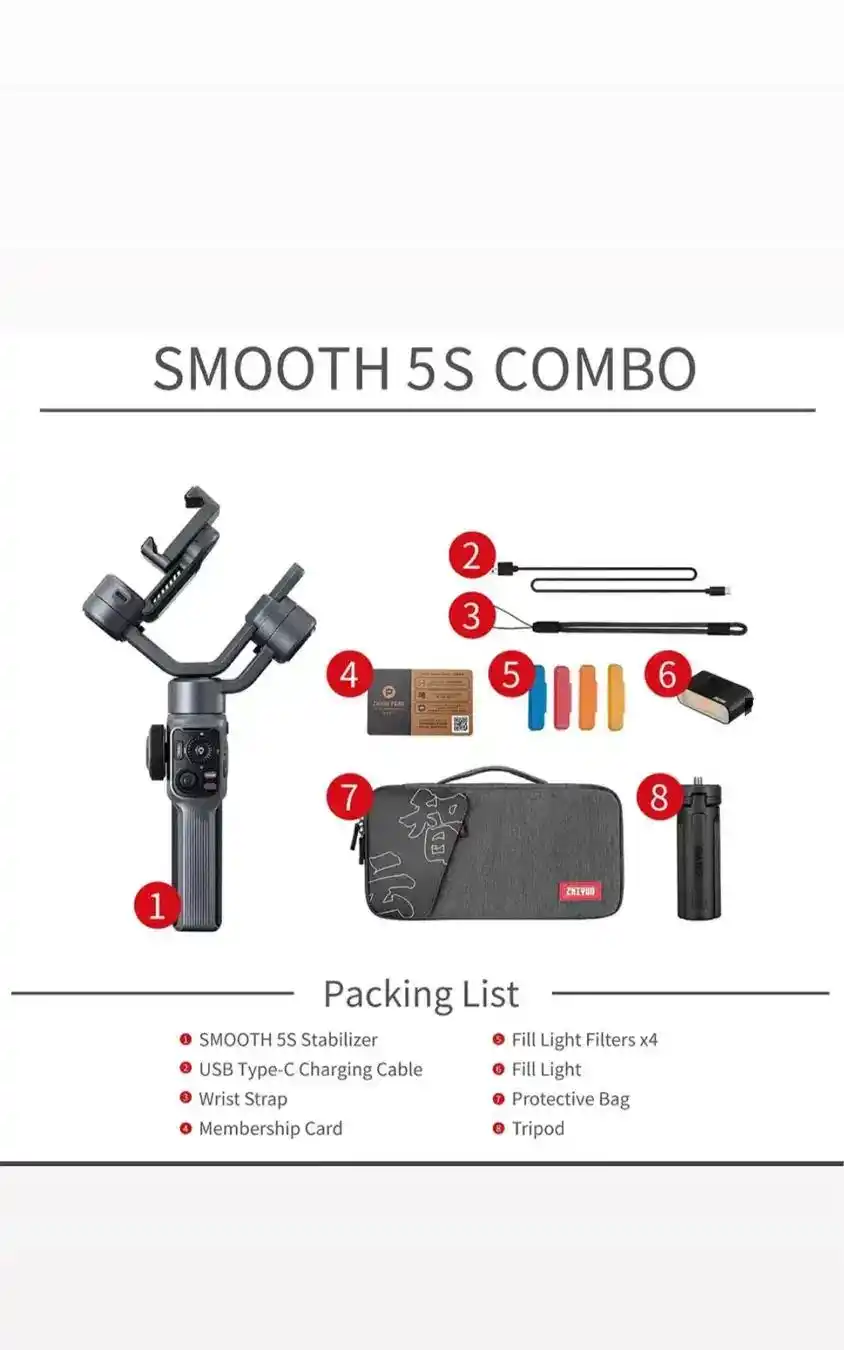 گیمبال ژیون smooth 5s combo دست دو