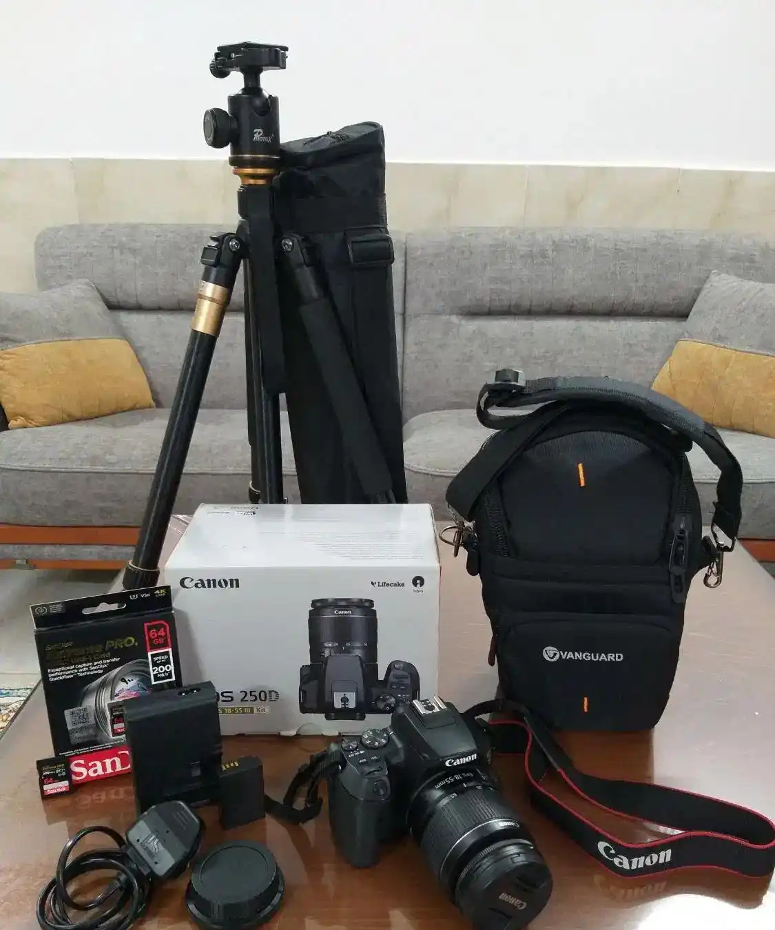 دوربین کنون ۲۵۰d canon دست دو