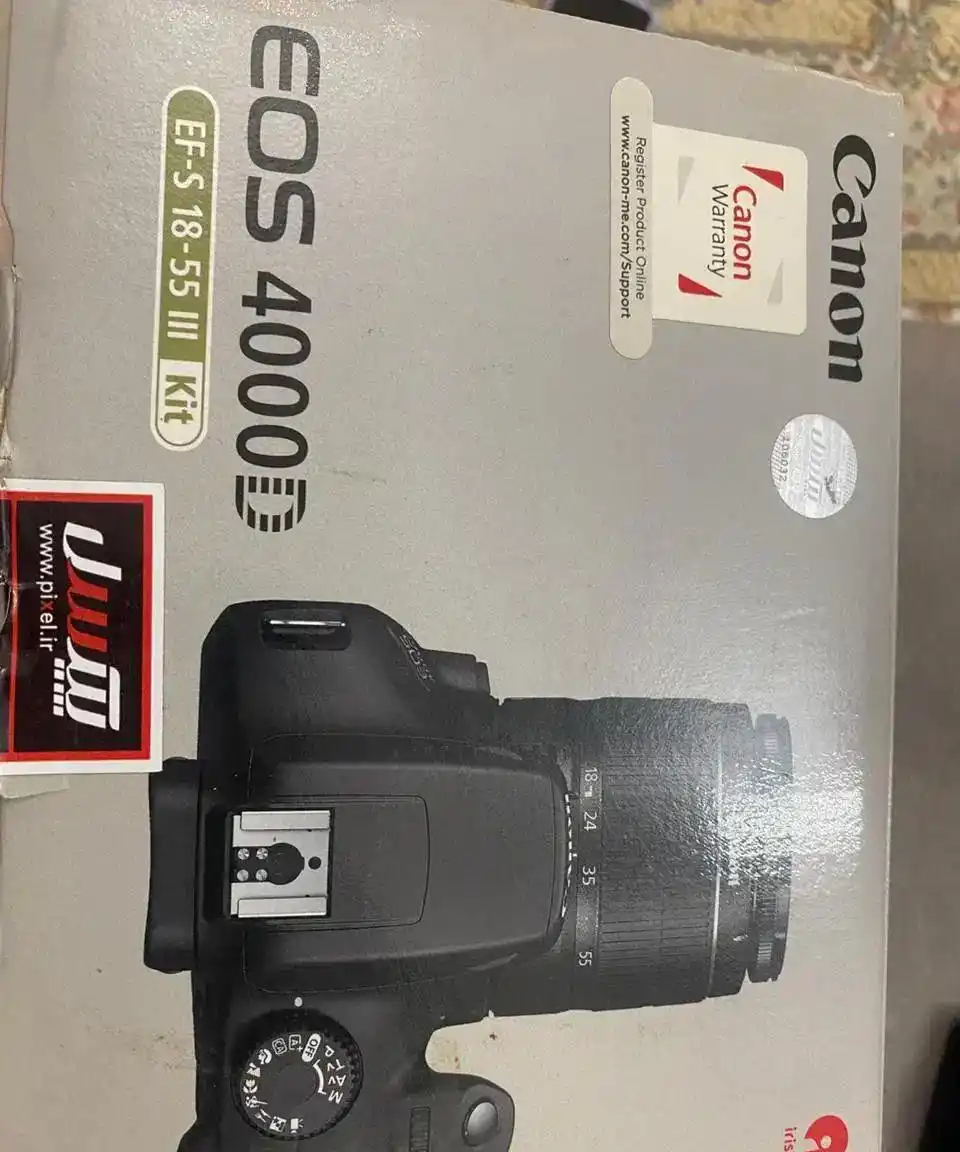 دوربین کنون 4000D با لنز 18-55 فقط ۹۵۰ شات خورده دست دو