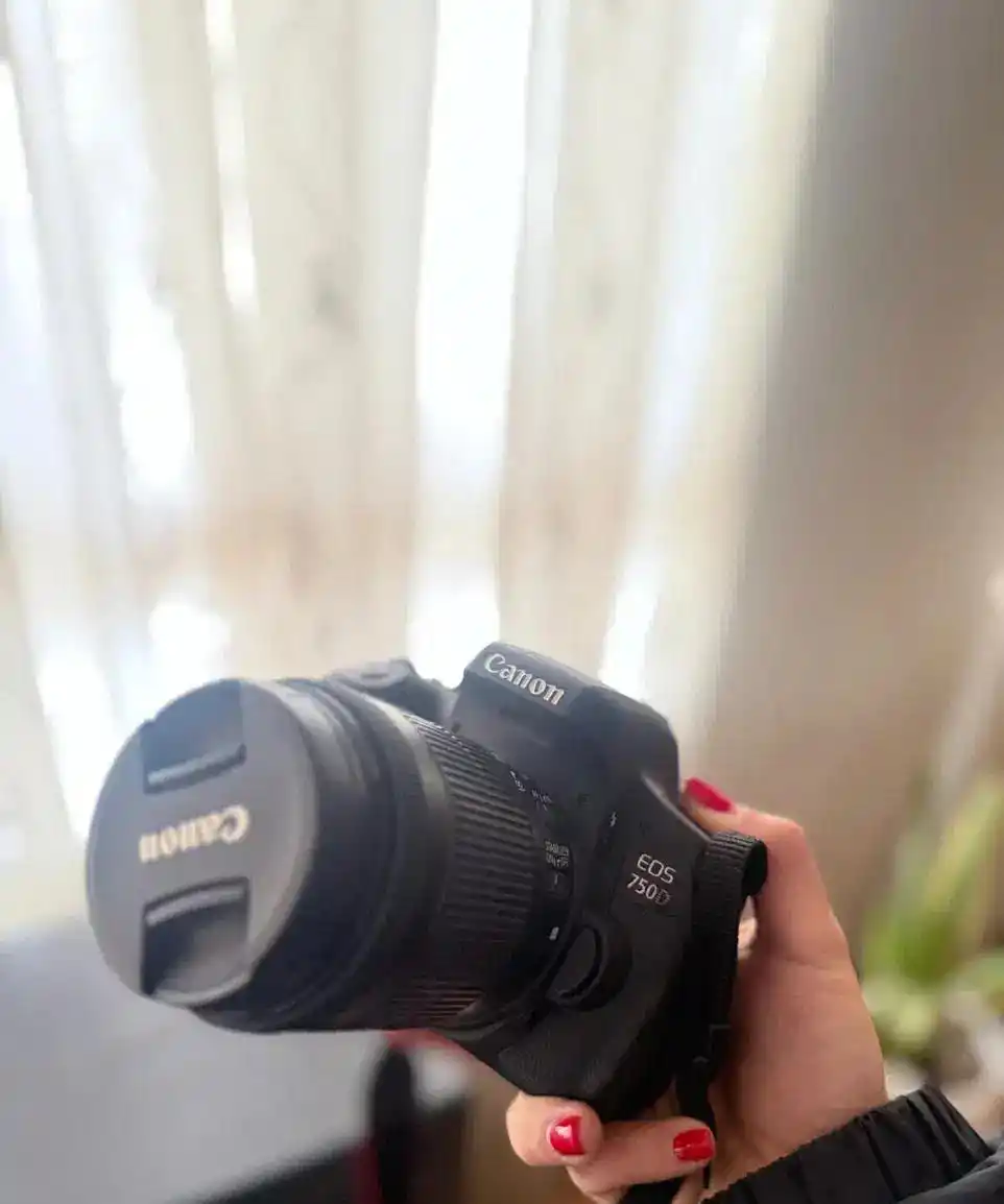 دوربین کنن 750d - لنز 18-55 cannon دست دو