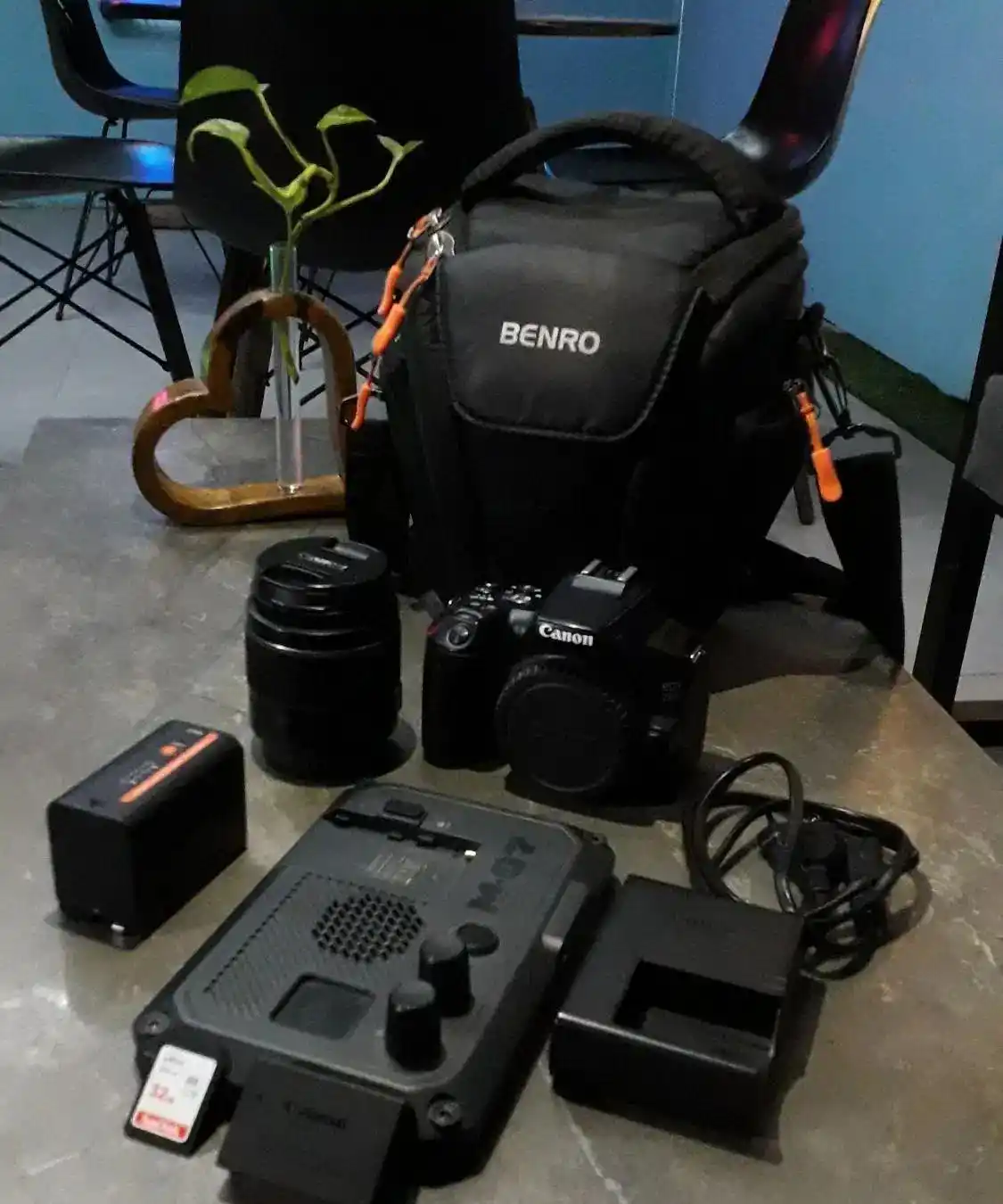 دوربین کانن Canon 250D + کیف دوربین و رم ۳۲ و نور دست دو