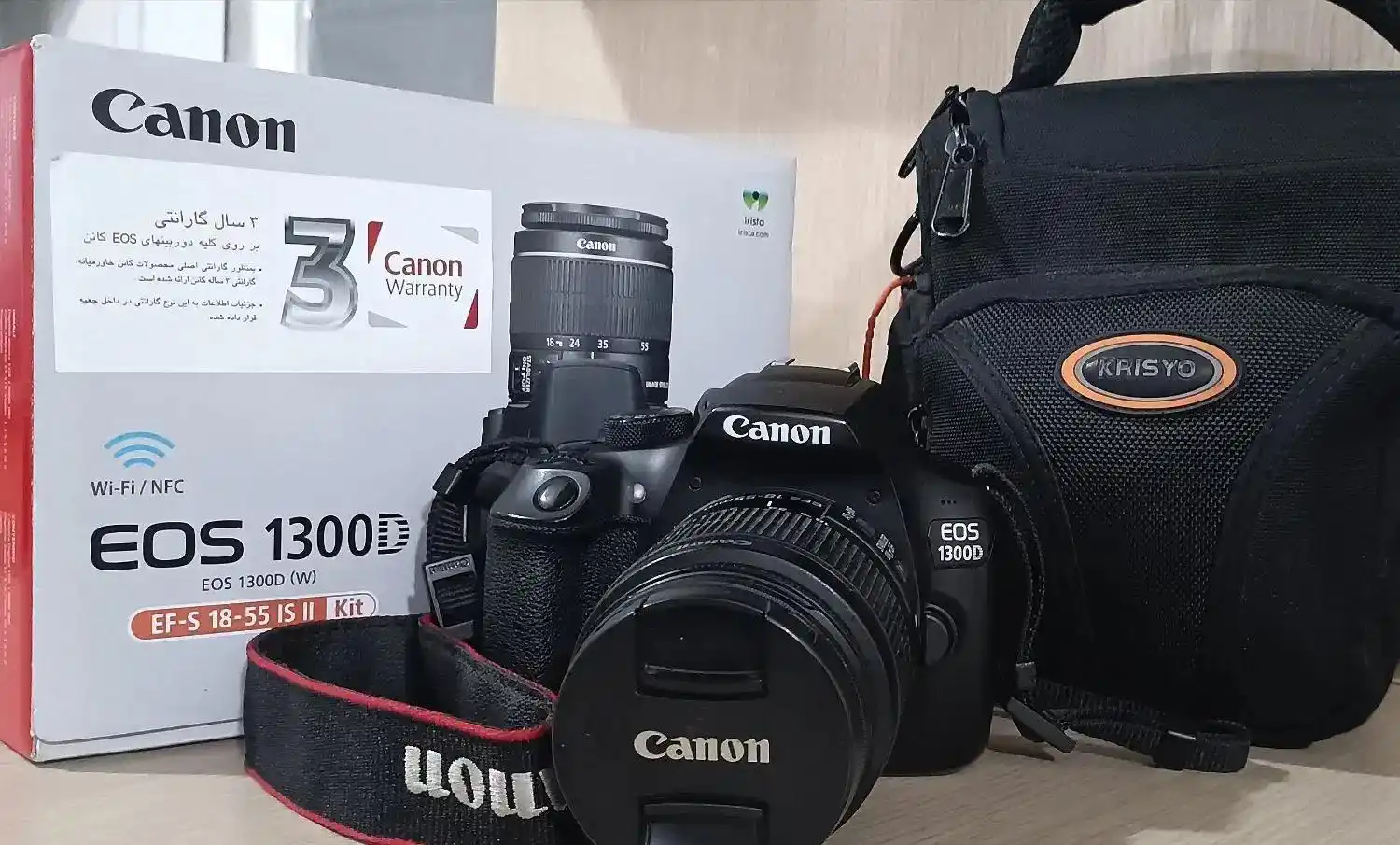 دوربین عکاسی و فیلمبرداری کنون1300D دست دو