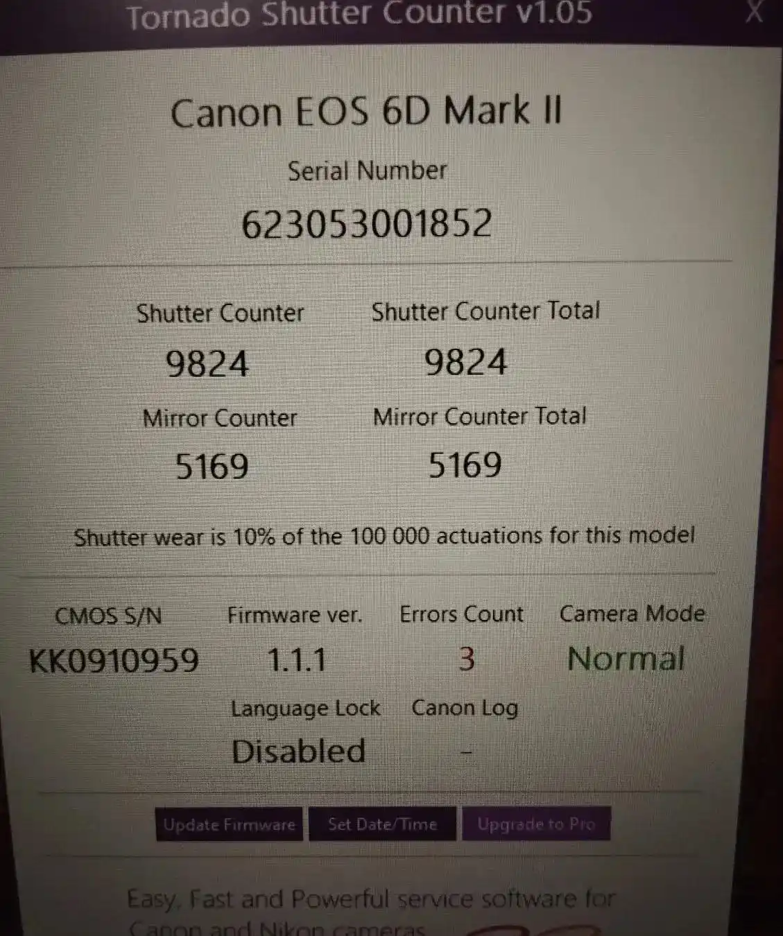 دوربین 6D mark2 با لنز 24-105 type 2 در حد آک دست دو