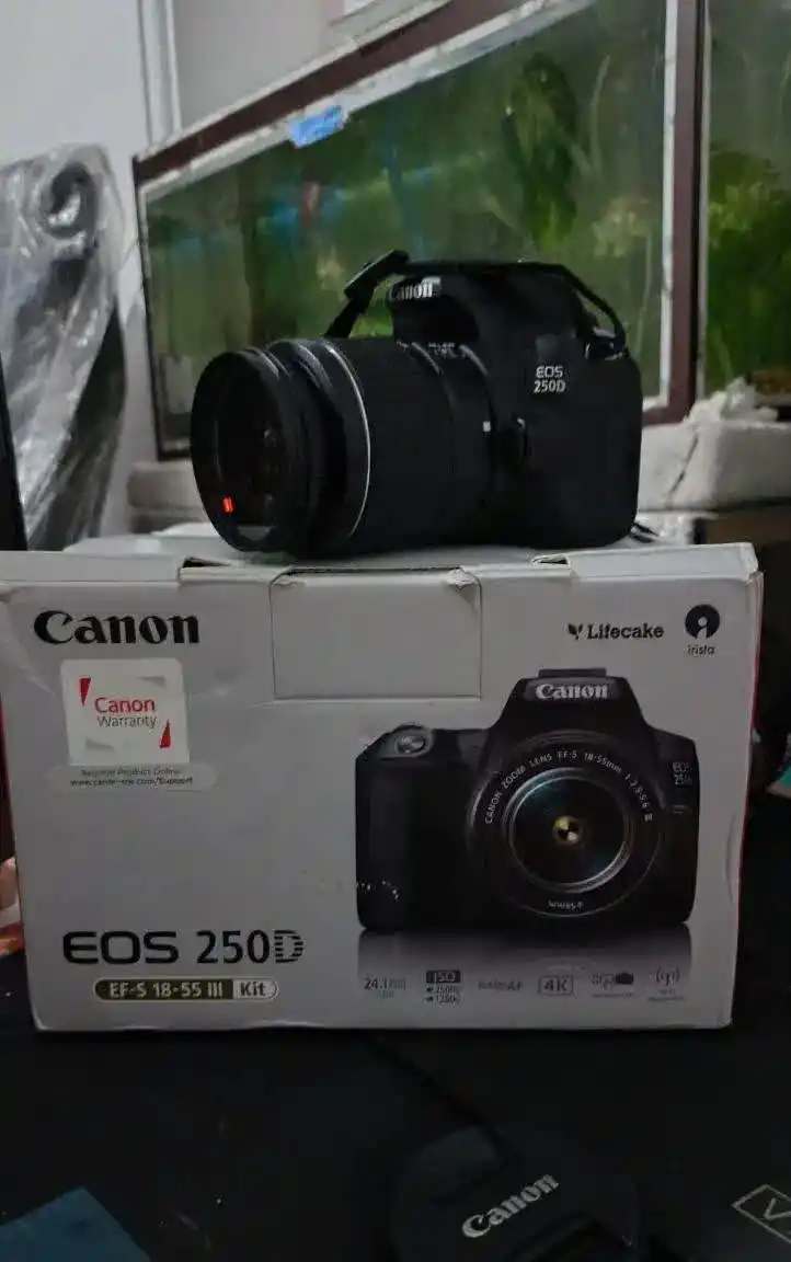 دوربین حرفه ای cannon 250D دست دو