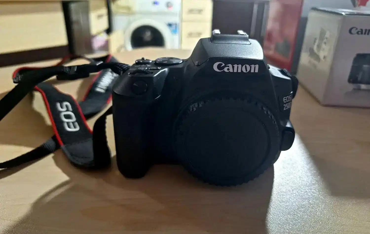 فروش دوربین Canon 250d با لنز 50mm f1.8 دست دو