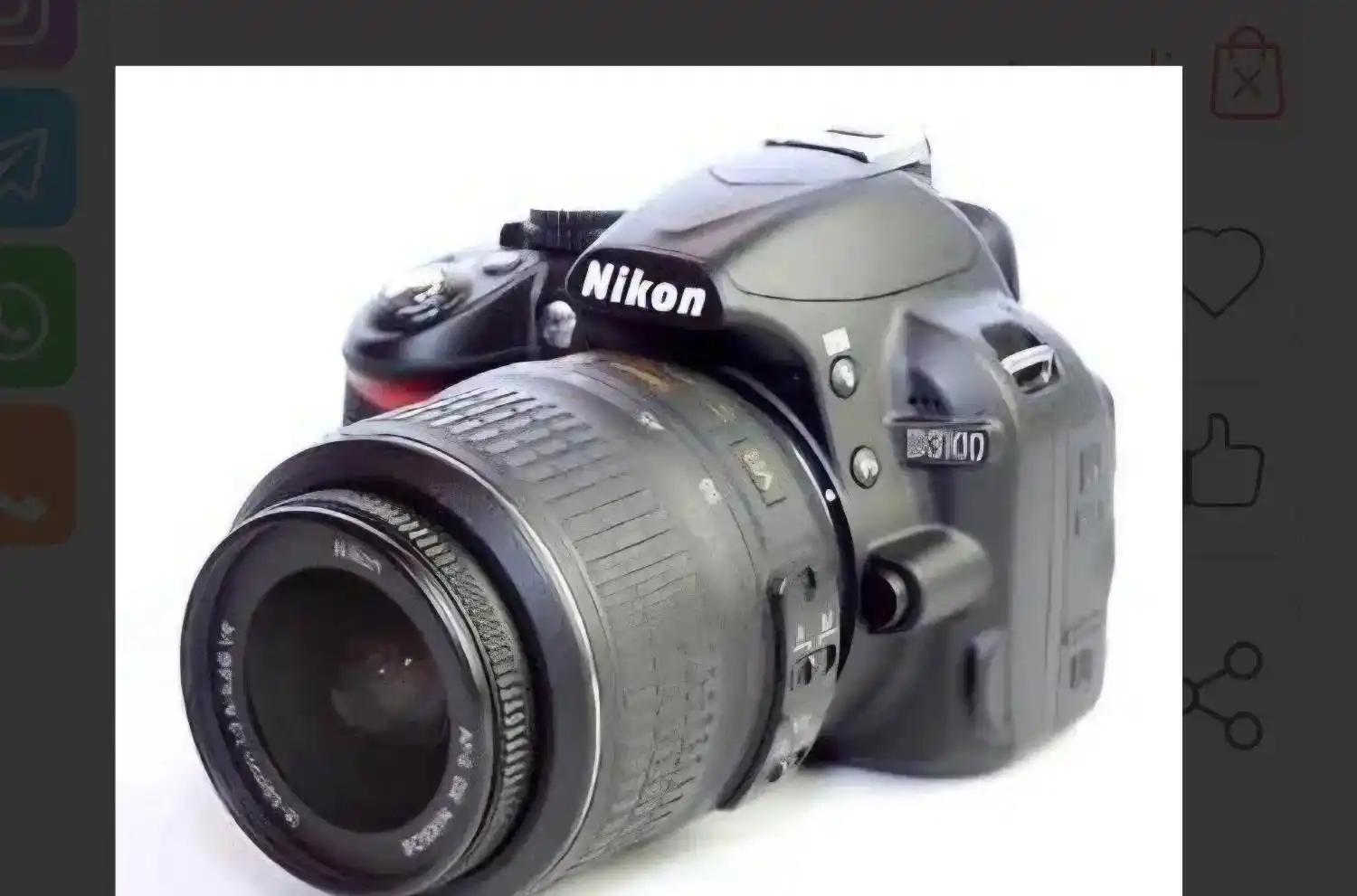 دوربین حرفه ای نیکون D3100 دست دو