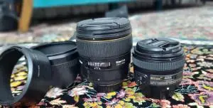 لنز 50 mm لنز 85 mm  sigma نیکون دست دوم