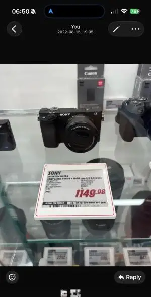 دوربین حرفه‌ای سونی| Sony a6400+16-50mm دست دوم