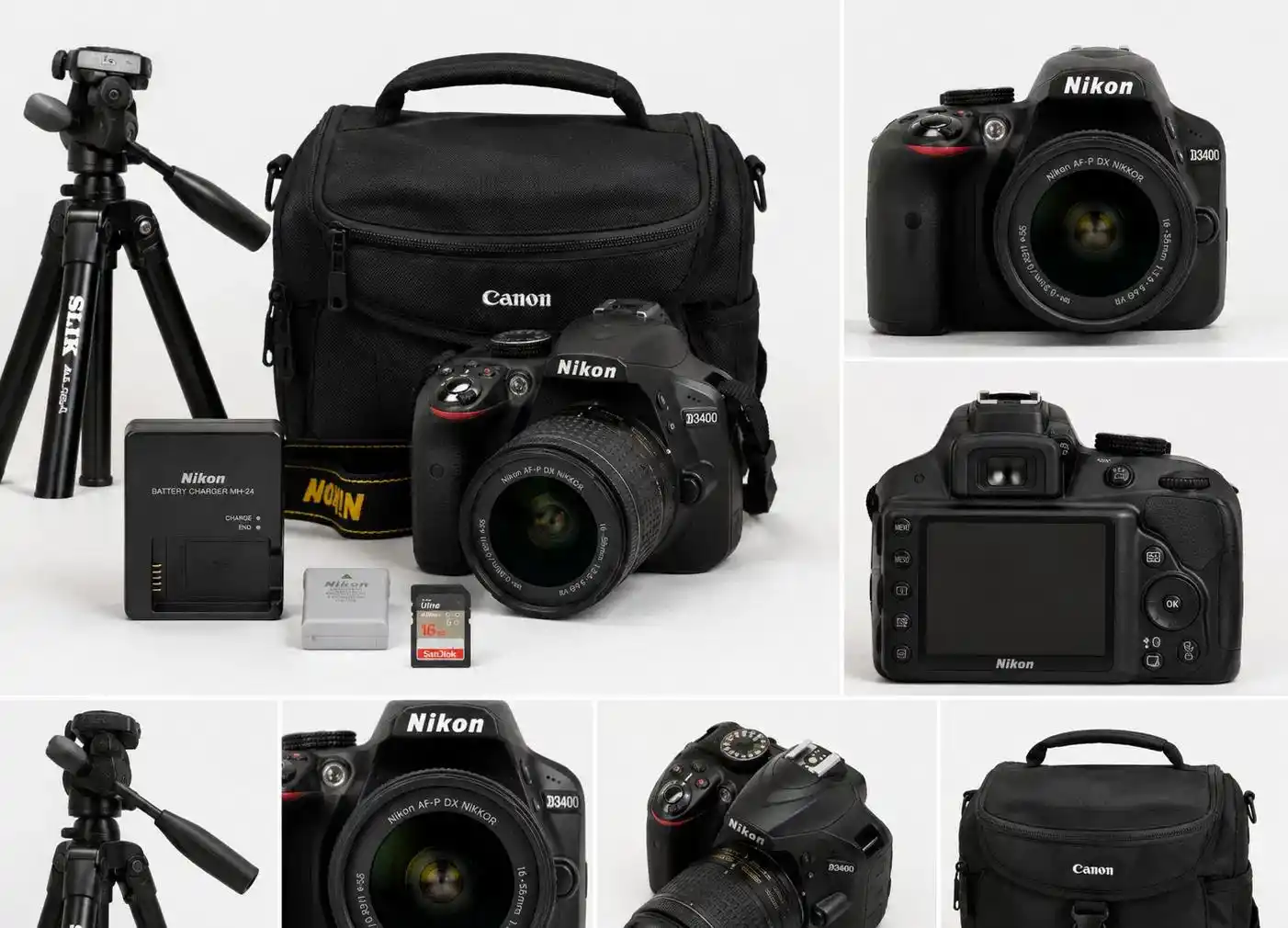 Nikon D3400 پک کامل دست دو