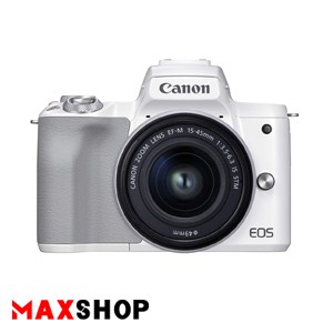 Canon EOS M50 Mark II Mirrorless Camera with 15-45mm IS STM Lens white